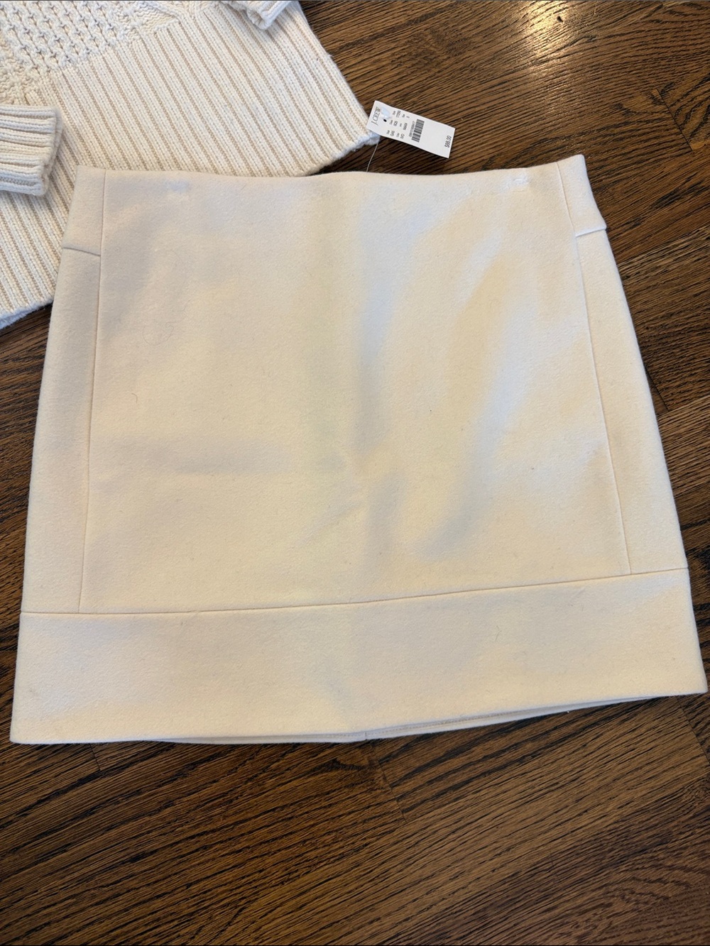 J. Crew NWT Cream Mini Skirt - Clean A-Line Women's Skirt, 0